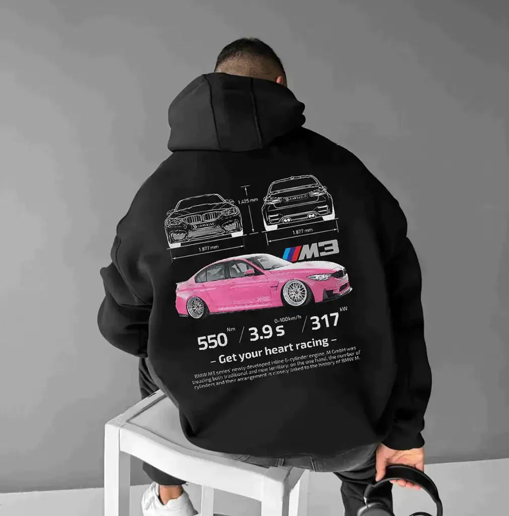 Oversized 911 GTErs Design Hoodie.