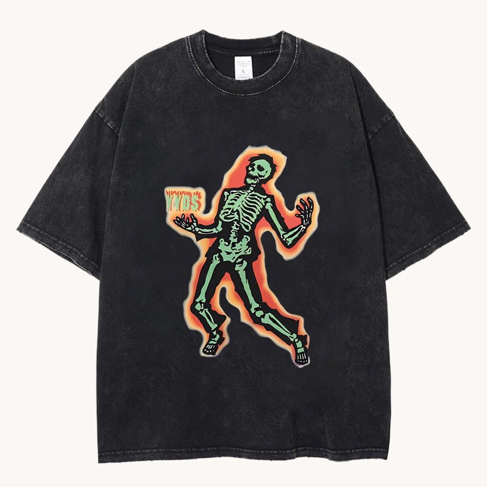 Skeleton Retro Wash T-Shirt