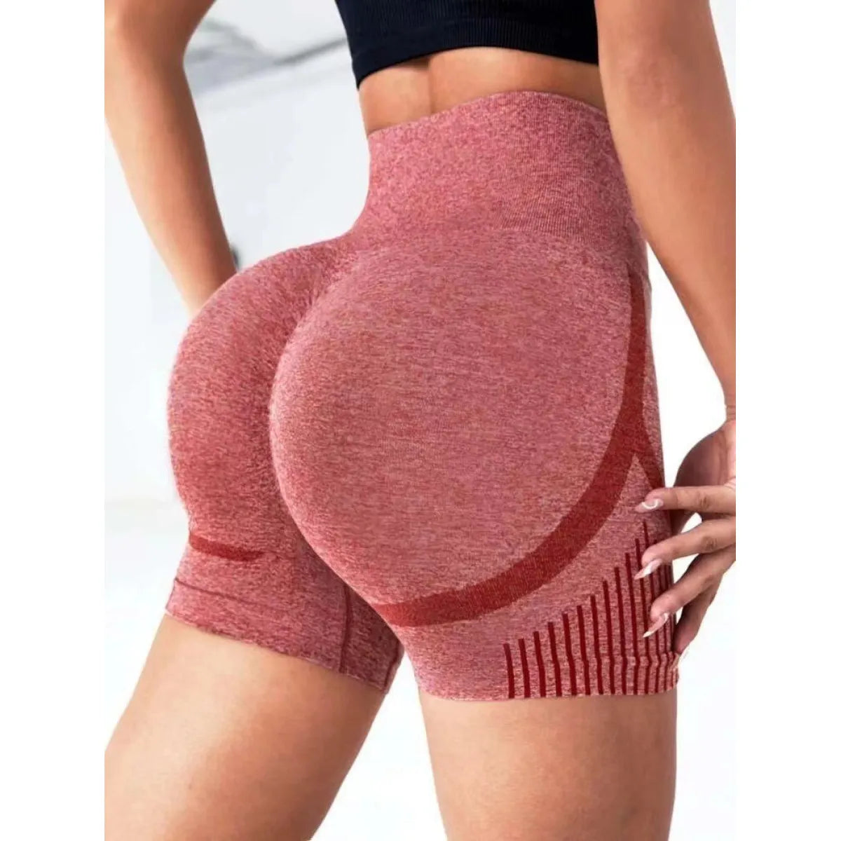 Seamless High-Waist Yoga Shorts