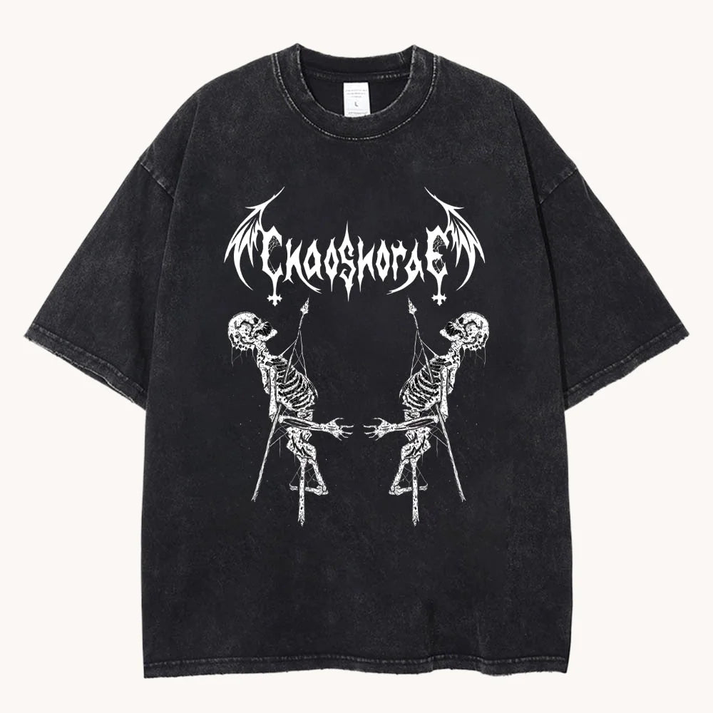 Skeleton Retro Wash T-Shirt.