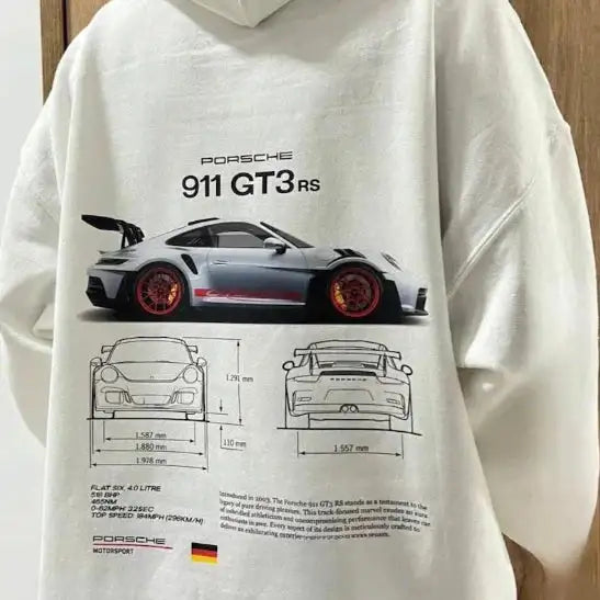 Oversized 911 GTErs Design Hoodie