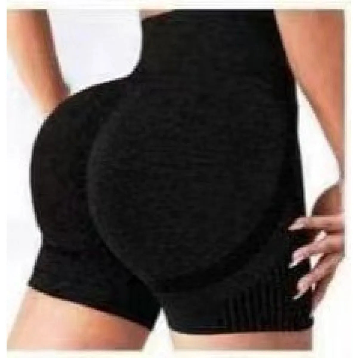 Seamless High-Waist Yoga Shorts.