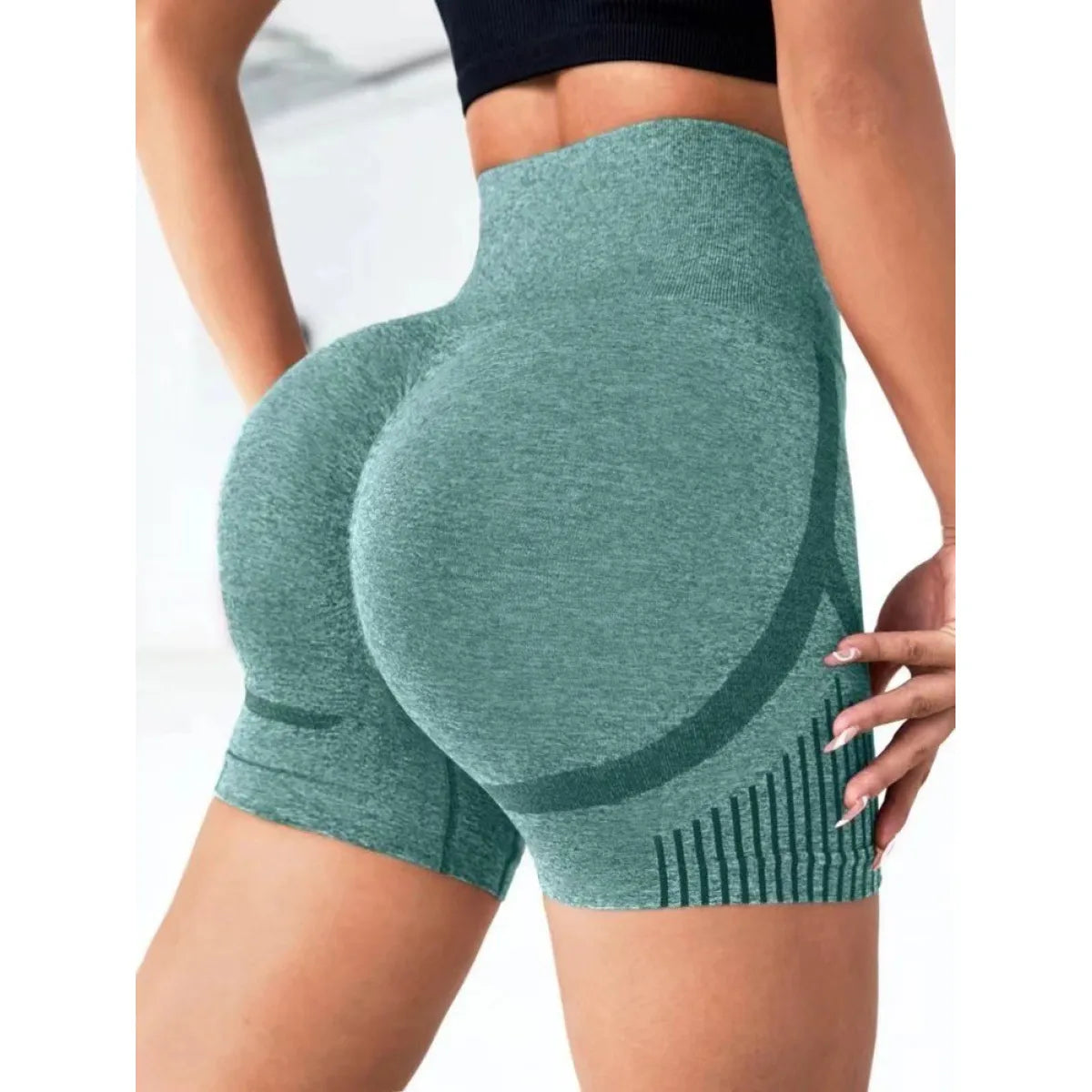 Seamless High-Waist Yoga Shorts