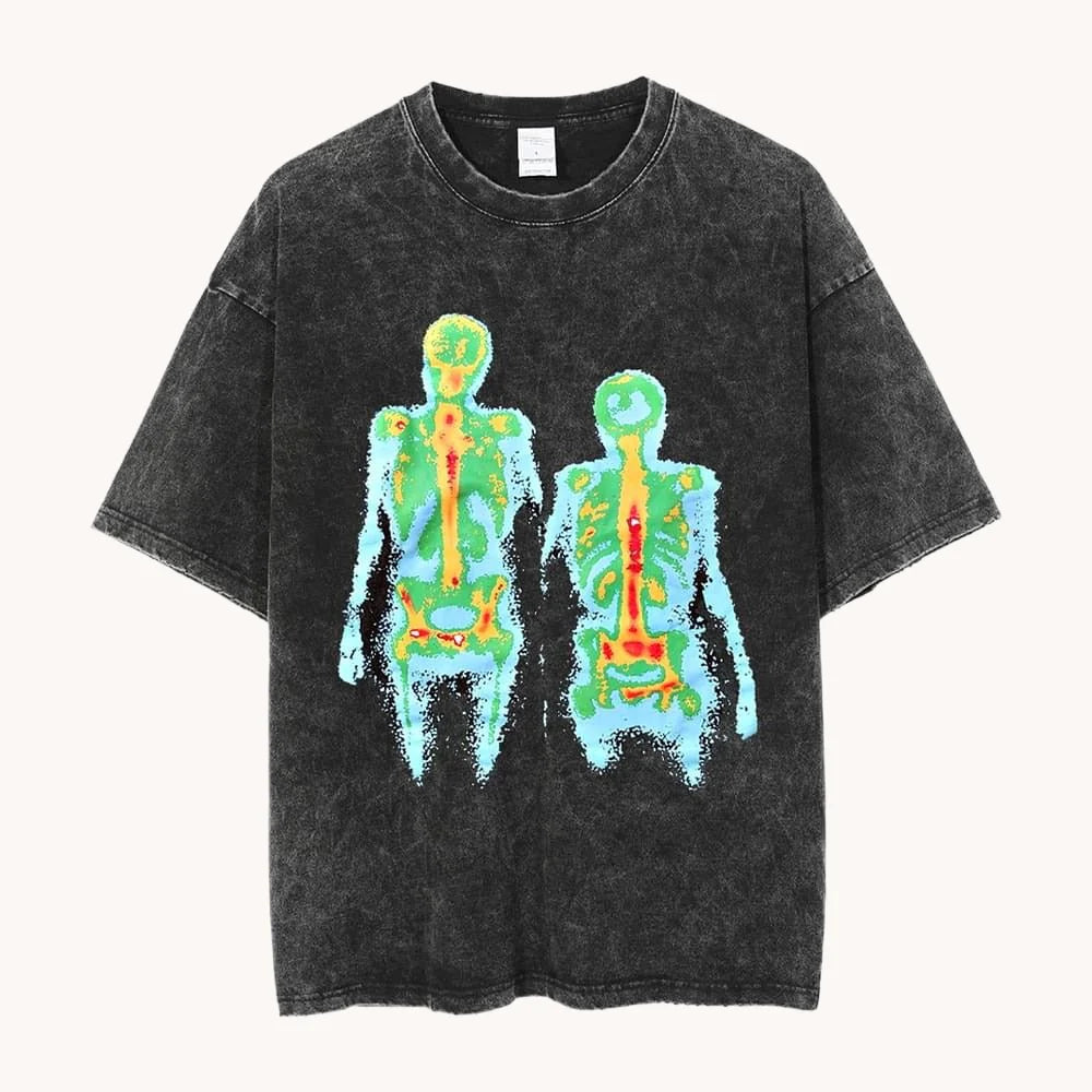 Skeleton Retro Wash T-Shirt.