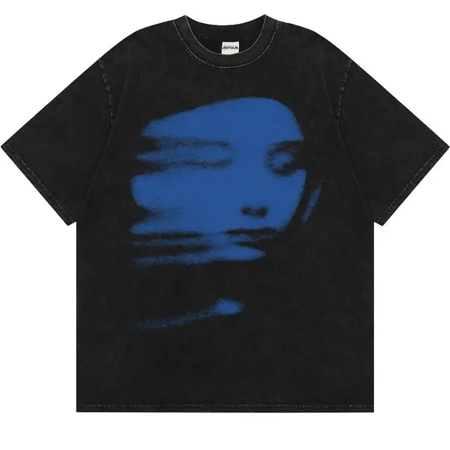 Summer Men's Washed T-shirt.